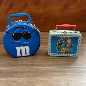 M&M'S Vintage mini Blue and Multicolor Lunch Boxes
